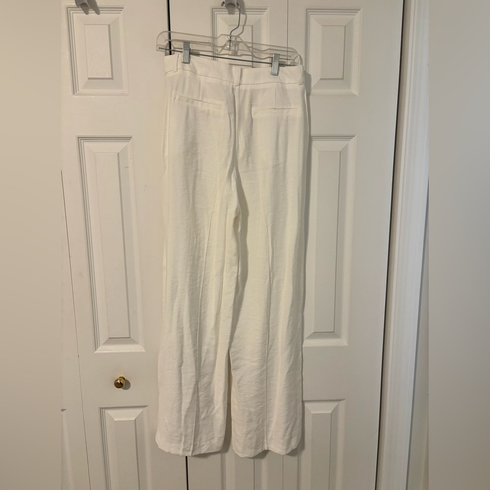 NWT ZARA Pleated Wide Leg Linen Pants - Picture 7 of 7